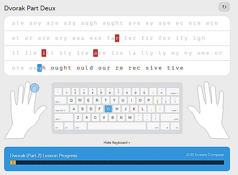 free lesson typing practice for beginners